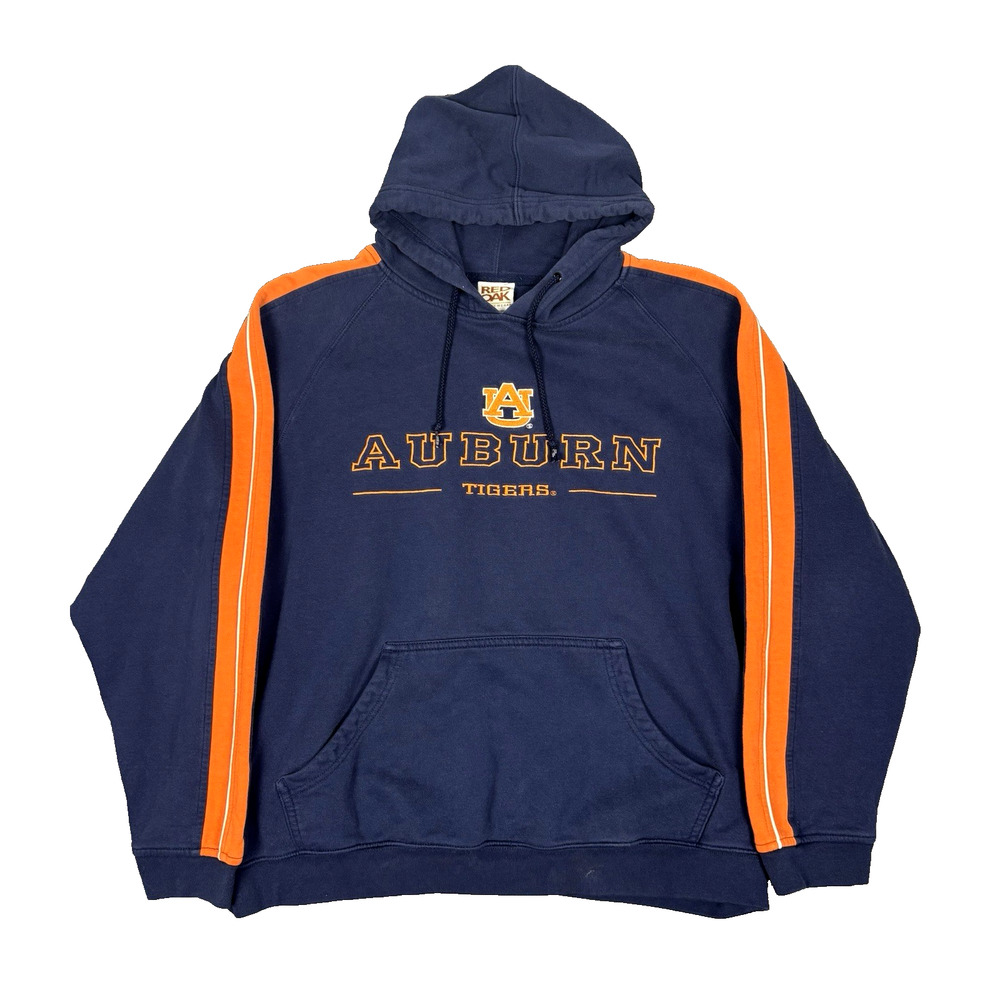 Red Oak‎ Sportswear Auburn Tigers Men's Large Hoodie Pullover Jacket Navy